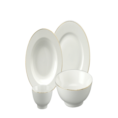 Bộ đồ ăn 09 sản phẩm - Jasmine - Chỉ Vàng Quà Tri Ân