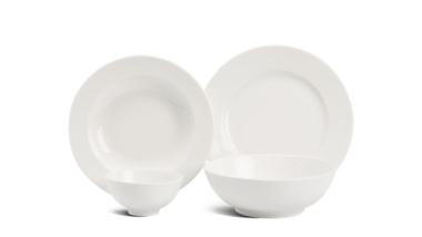 Bộ đồ ăn 09 sản phẩm - Jasmine - Trắng Quà Tặng Gốm Sứ