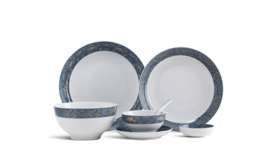 Bộ đồ ăn 23 sản phẩm - Camellia - Diệp Lục Quà Tặng Gốm Sứ