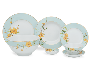 Bộ đồ ăn 23 sản phẩm - Camellia - Hoa Mai Quà Tặng Gốm Sứ