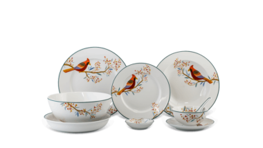 Bộ đồ ăn 23 sản phẩm - Jasmine - Quả Đầu Mùa Quà Tặng Gốm Sứ