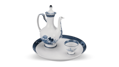 Bộ khay rượu 0.27 L - Hoàng Cung - Hồn Việt Quà Tặng Gốm Sứ