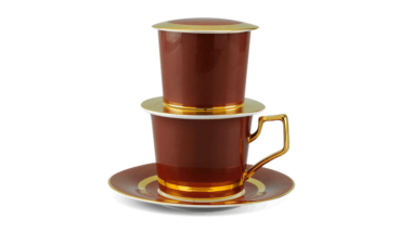 Bộ phin cà phê - Camellia - Màu cà phê Quà Tặng Gốm Sứ