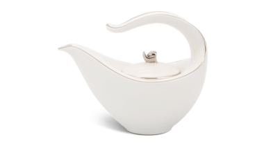 Bộ trà 0.45 L - Anh Vũ - Chỉ Bạch Kim Quà Tặng Gốm Sứ