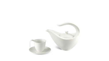 Bộ trà 0.45 L - Anh Vũ - Trắng Ngà Quà Tặng Gốm Sứ