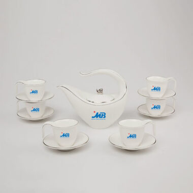 Bộ Trà Minh Long 0.45 L Anh Vũ Bạch Kim in logo ngân hàng quân đội HG