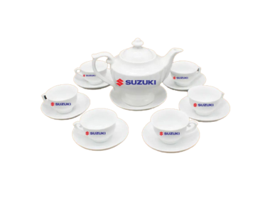 Quà Bảo Hiểm Bộ Ấm Chén In Logo Suzuki