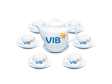 Quà Bảo Hiểm Bộ Ấm Chén In Logo VIB
