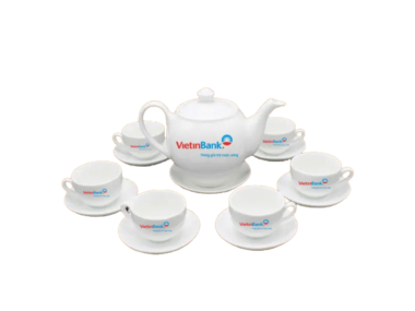 Quà Bảo Hiểm Bộ Ấm Chén In Logo VietinBank