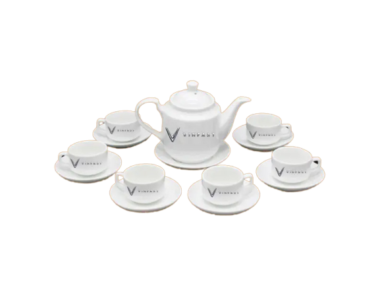 Quà Bảo Hiểm Bộ Ấm Chén In Logo Vinfast