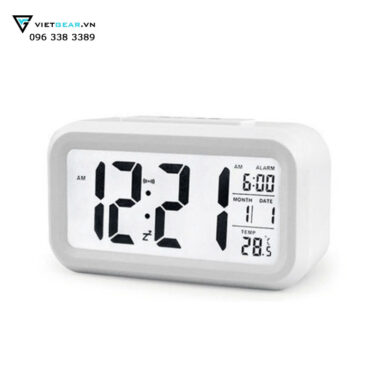 Đồng Hồ Điện Tử Để Bàn Trắng Quà Công Nghệ