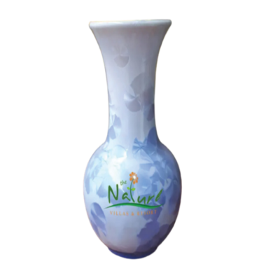 Lọ Hoa Men In Logo Dáng Tỏi Bóng Quà Tri Ân