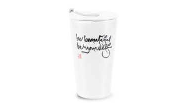 Ly sứ dưỡng sinh 0.48 L + nắp ống hút (K1) - Be beautiful