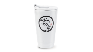 Ly sứ dưỡng sinh 0.48 L + nắp ống hút (K1) - Uống trà đi Quà Tặng Gốm Sứ