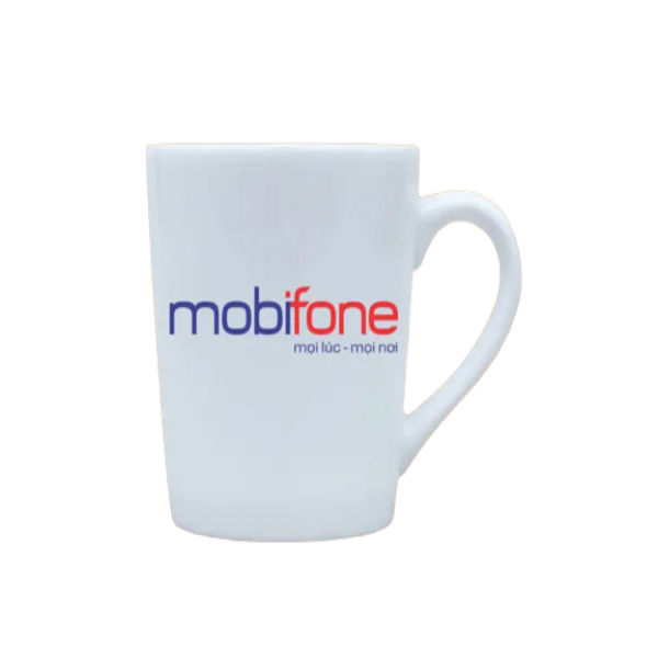 Ly Sứ Quà Tặng Bát Tràng In Logo Mobifone Quà Tri Ân