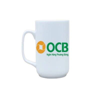 Ly Sứ Quà Tặng Bát Tràng In Logo OCB Quà Tri Ân