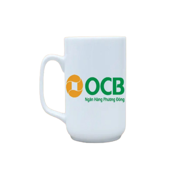 Ly Sứ Quà Tặng Bát Tràng In Logo OCB Quà Tri Ân