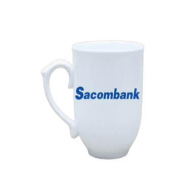 Ly Sứ Quà Tặng Bát Tràng In Logo Sacombank Quà Tri Ân