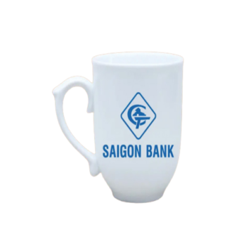 Ly Sứ Quà Tặng Bát Tràng In Logo Saigonbank Quà Tri Ân MKQTA39