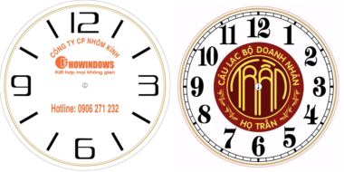 Quà Bảo Hiểm Đồng Hồ Treo Tường In Logo Tròn Doanh Nghiệp 02