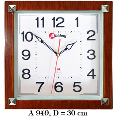 Quà Bảo Hiểm Đồng Hồ Treo Tường Vuông In Logo Biding