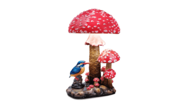 Quà Tân Gia Bộ Đèn Cây Nấm màu đỏ + Chim Bói Cá XD bông - Trang Trí - Màu