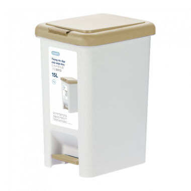 Thùng rác đạp chữ nhật Hiro 15L