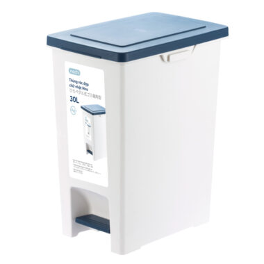 Thùng rác đạp chữ nhật Hiro 30L
