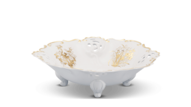 Tô trái cây - Tiệp - Tứ Quý (Vàng) Quà Tặng Gốm Sứ