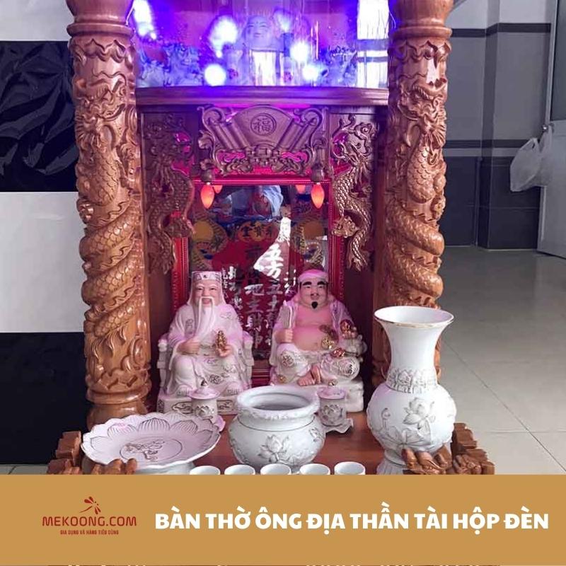 Bàn thờ Ông địa thần tài hộp đèn