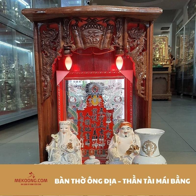 Bàn thờ ông địa – thần tài mái bằng