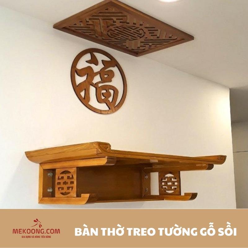 Bàn thờ treo tường gỗ Sồi