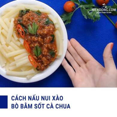 Cach nau nui xao bo bam sot ca chua Cách nấu nui xào bò bằm sốt cà chua