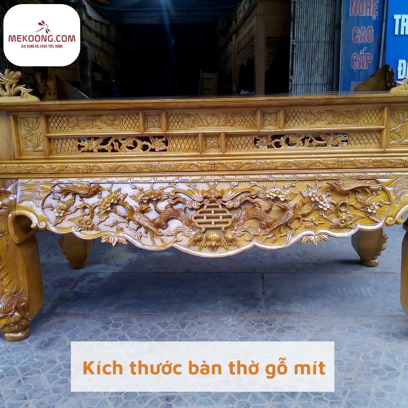 Kích thước bàn thờ gỗ mít