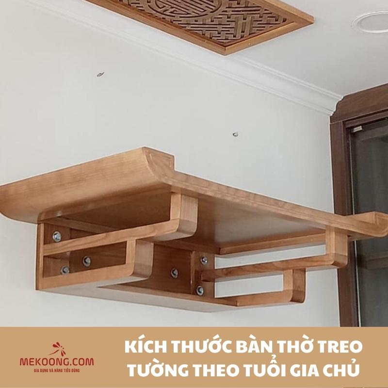 Kích thước bàn thờ treo tường theo tuổi gia chủ