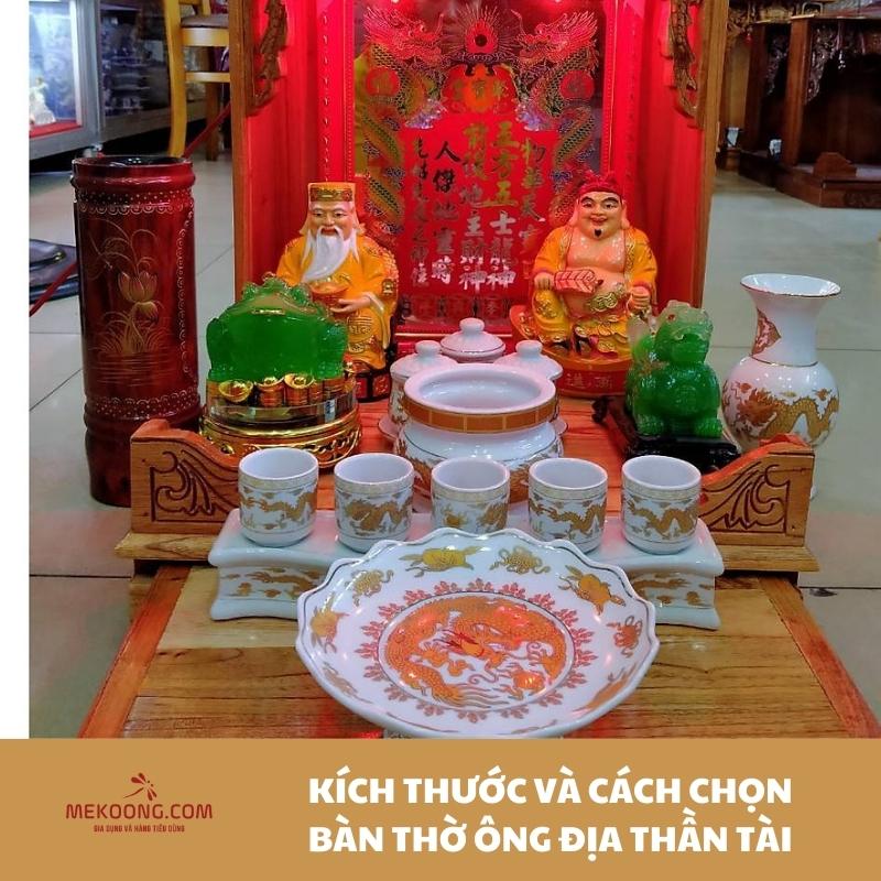 Kích thước và cách chọn bàn thờ Ông Địa Thần Tài