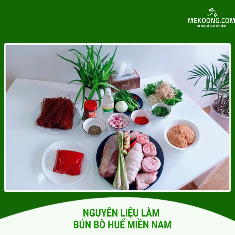 Nguyên liệu làm bún bò huế miền Nam Nguyên liệu làm bún bò huế miền Nam