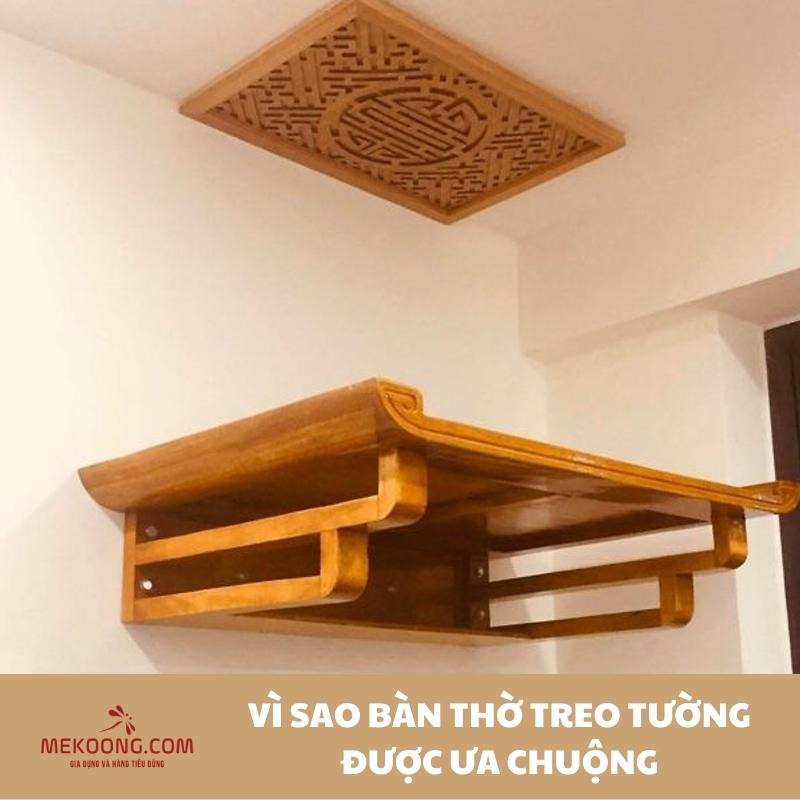 Vì sao bàn thờ treo tường được ưa chuộng