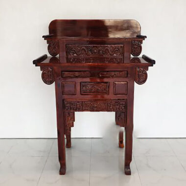 Bàn Cúng Tràm Tay Cuộn 2 Tầng 107cm Giá Rẻ Bình Dân