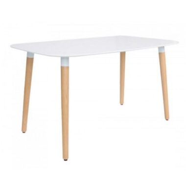 Bàn nhựa chữ nhật chân gỗ