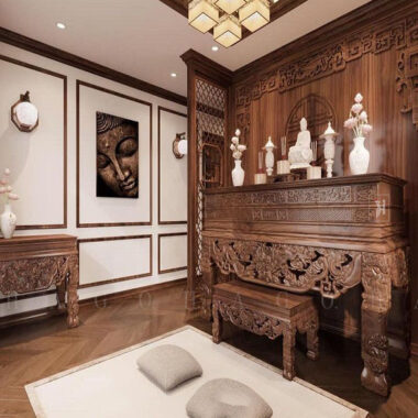 Bàn thờ gỗ Óc Chó cao cấp giá tốt