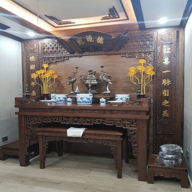 Mẫu Bàn Thờ Sang trọng Gỗ Óc Chó