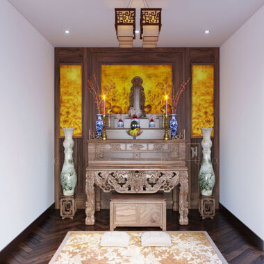 bàn thờ gỗ Óc Chó Swee