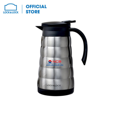 Bình đựng cà phê Lock&Lock Tower Vacuum 800ml – Màu bạc – LHC1442SLV in logo NCB