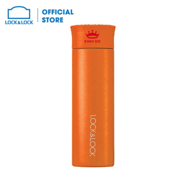 Bình giữ nhiệt Lock&Lock Fruit bằng thép không gỉ LHC4110O 400ml – Màu cam in logo Kinhdo