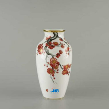 Bình Hoa Minh Long – Hoa Đào 27cm x 14.5cm in logo MB HG