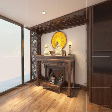 BT 675 - Bàn Thờ Phật Kết Hợp Ông Địa