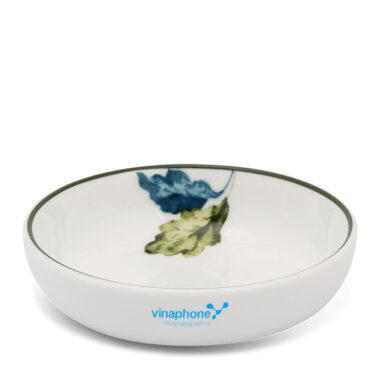 Chén chấm 9 cm – Camellia – Lá XanhIn Logo quà tặng Vinaphone HG