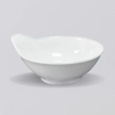 Chén nhựa melamine Có Tay Cầm Màu Trắng BV039