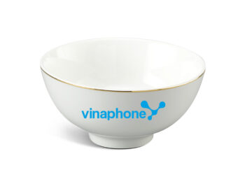 Chén Sứ Ăn Cơm Minh Long quà tặng Jasmine IFP – Chỉ Vàng In Logo quà tặng Vinaphone HG